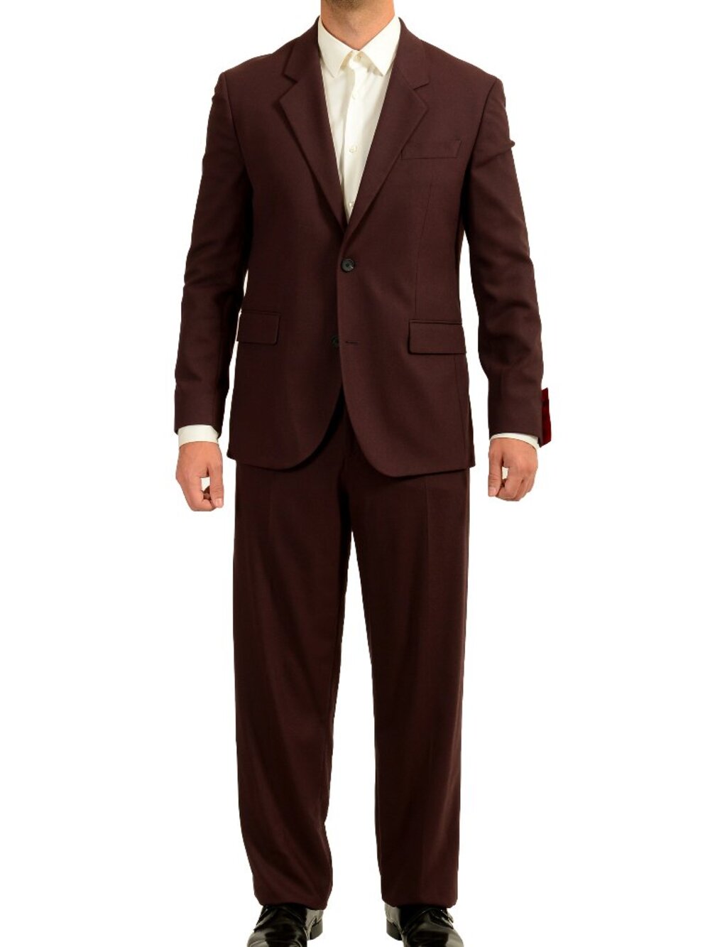 Hugo Boss Men's "Karlo-Flips251X" Plum Purple Two Button Suit US 38R IT 48R
